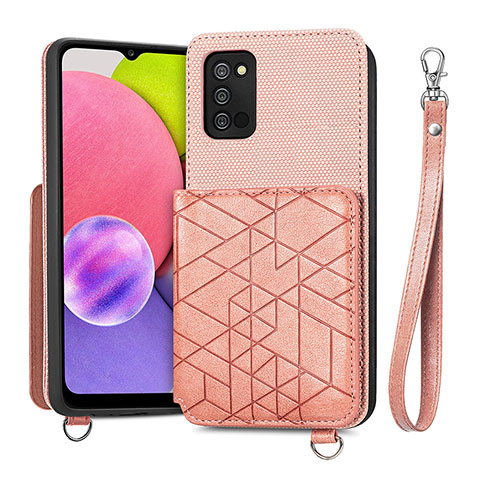 Funda Silicona Carcasa Ultrafina Goma con Magnetico S07D para Samsung Galaxy A02s Rosa