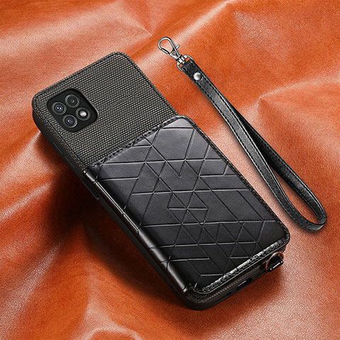 Funda Silicona Carcasa Ultrafina Goma con Magnetico S07D para Samsung Galaxy A22s 5G Negro