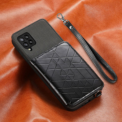 Funda Silicona Carcasa Ultrafina Goma con Magnetico S07D para Samsung Galaxy A42 5G Negro