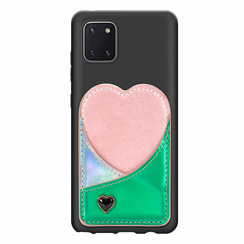 Funda Silicona Carcasa Ultrafina Goma con Magnetico S07D para Samsung Galaxy A81 Verde