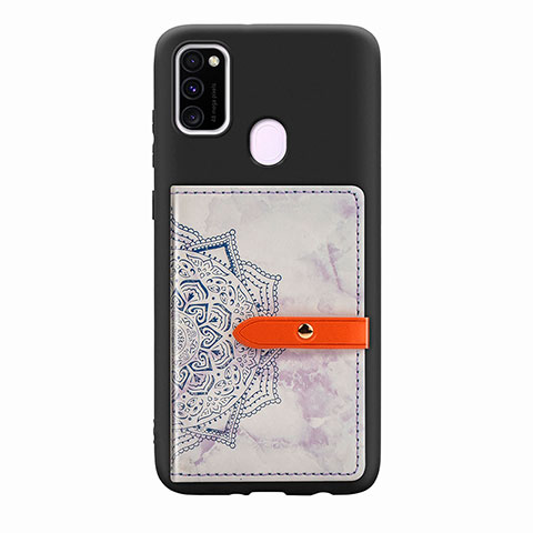 Funda Silicona Carcasa Ultrafina Goma con Magnetico S07D para Samsung Galaxy M21 Morado