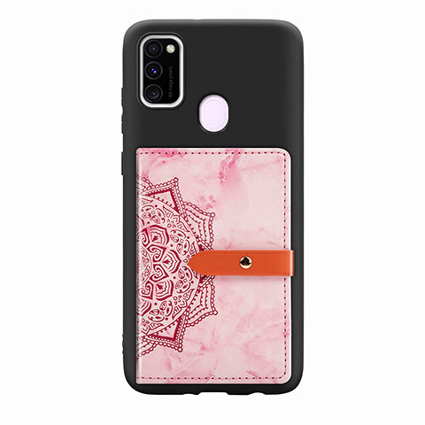 Funda Silicona Carcasa Ultrafina Goma con Magnetico S07D para Samsung Galaxy M21 Rosa