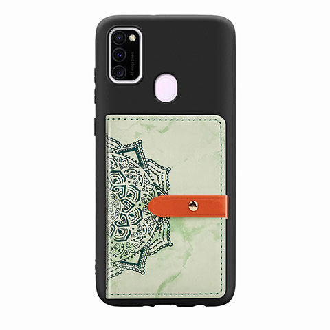 Funda Silicona Carcasa Ultrafina Goma con Magnetico S07D para Samsung Galaxy M21 Verde