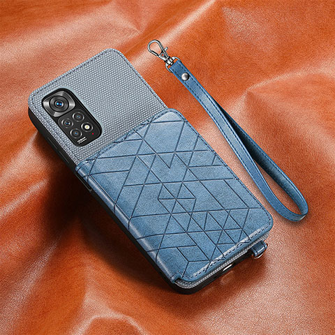 Funda Silicona Carcasa Ultrafina Goma con Magnetico S07D para Xiaomi Redmi Note 11S 4G Azul