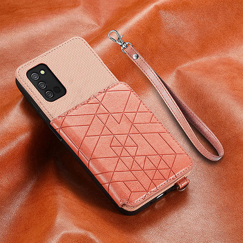 Funda Silicona Carcasa Ultrafina Goma con Magnetico S08D para Samsung Galaxy A02s Rosa