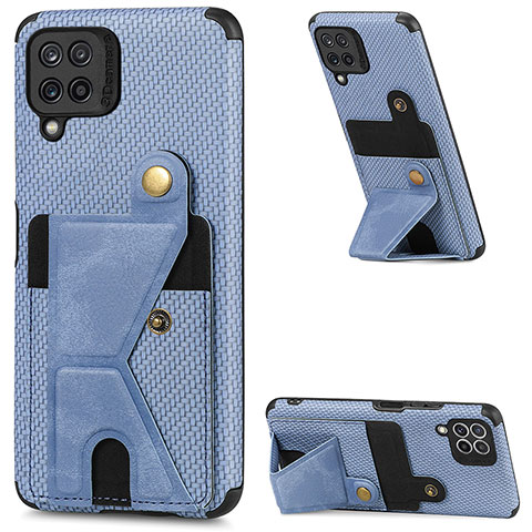 Funda Silicona Carcasa Ultrafina Goma con Magnetico S08D para Samsung Galaxy A22 4G Azul