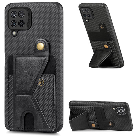 Funda Silicona Carcasa Ultrafina Goma con Magnetico S08D para Samsung Galaxy A22 4G Negro