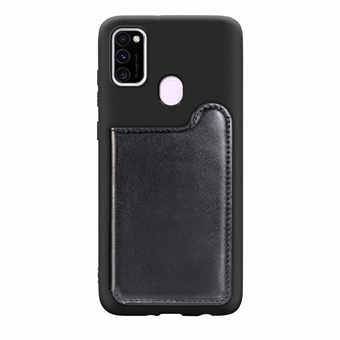 Funda Silicona Carcasa Ultrafina Goma con Magnetico S08D para Samsung Galaxy M21 Negro