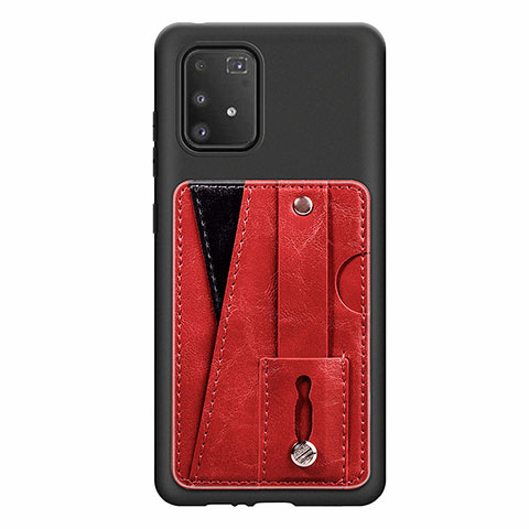 Funda Silicona Carcasa Ultrafina Goma con Magnetico S08D para Samsung Galaxy S10 Lite Rojo