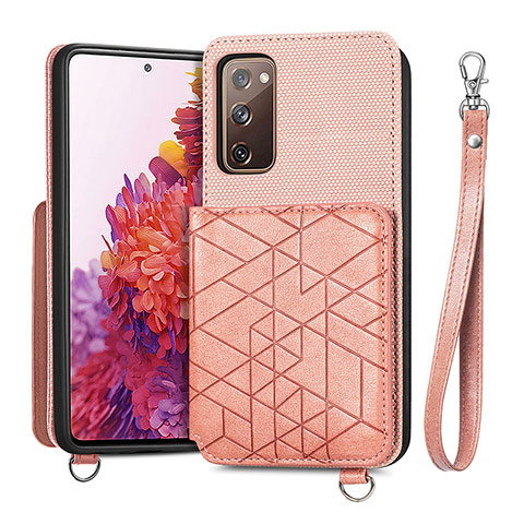 Funda Silicona Carcasa Ultrafina Goma con Magnetico S08D para Samsung Galaxy S20 FE 4G Rosa