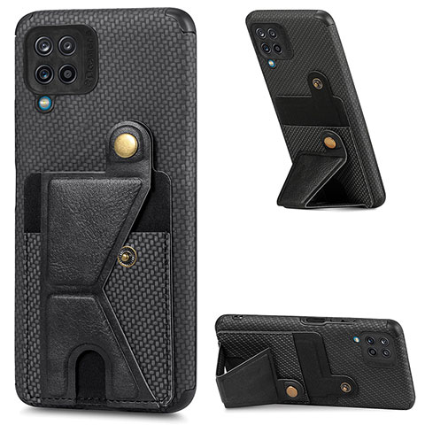 Funda Silicona Carcasa Ultrafina Goma con Magnetico S09D para Samsung Galaxy A12 5G Negro