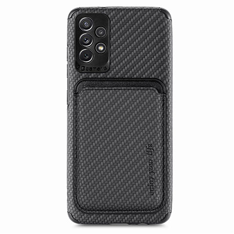 Funda Silicona Carcasa Ultrafina Goma con Magnetico S09D para Samsung Galaxy A52 4G Negro