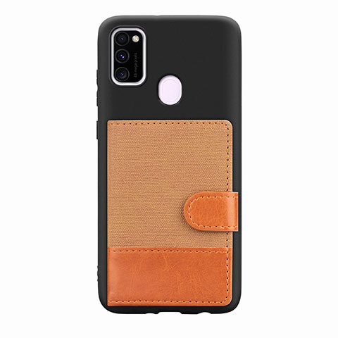 Funda Silicona Carcasa Ultrafina Goma con Magnetico S09D para Samsung Galaxy M21 Marron