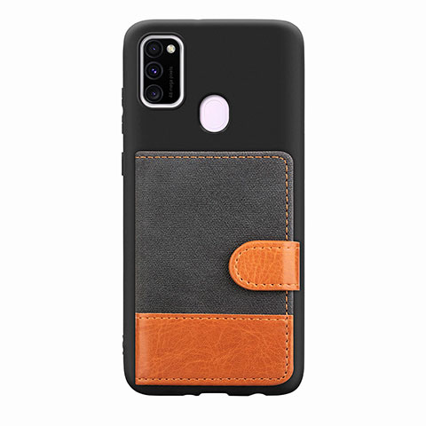 Funda Silicona Carcasa Ultrafina Goma con Magnetico S09D para Samsung Galaxy M30s Negro