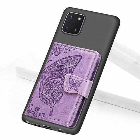 Funda Silicona Carcasa Ultrafina Goma con Magnetico S09D para Samsung Galaxy M60s Morado