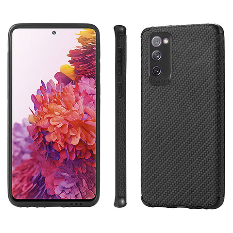 Funda Silicona Carcasa Ultrafina Goma con Magnetico S09D para Samsung Galaxy S20 FE (2022) 5G Negro