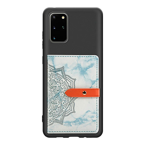 Funda Silicona Carcasa Ultrafina Goma con Magnetico S09D para Samsung Galaxy S20 Plus 5G Azul