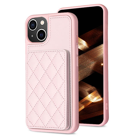 Funda Silicona Carcasa Ultrafina Goma con Magnetico S10D para Apple iPhone 13 Oro Rosa