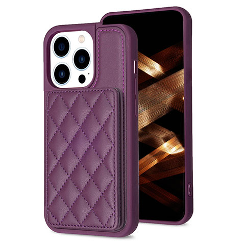 Funda Silicona Carcasa Ultrafina Goma con Magnetico S10D para Apple iPhone 15 Pro Max Morado