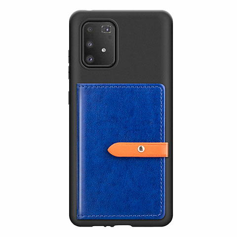 Funda Silicona Carcasa Ultrafina Goma con Magnetico S10D para Samsung Galaxy A91 Azul