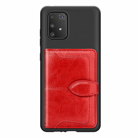 Funda Silicona Carcasa Ultrafina Goma con Magnetico S11D para Samsung Galaxy A91 Rojo