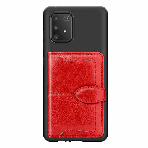Funda Silicona Carcasa Ultrafina Goma con Magnetico S11D para Samsung Galaxy S10 Lite Rojo