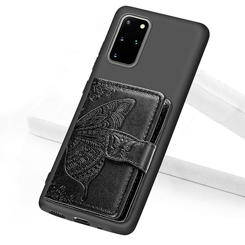 Funda Silicona Carcasa Ultrafina Goma con Magnetico S11D para Samsung Galaxy S20 Plus 5G Negro