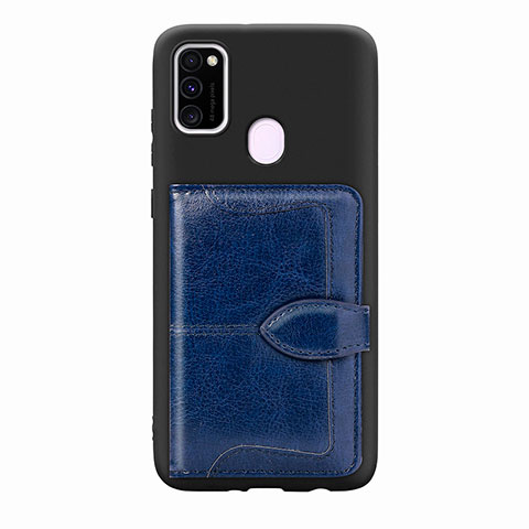 Funda Silicona Carcasa Ultrafina Goma con Magnetico S12D para Samsung Galaxy M30s Azul