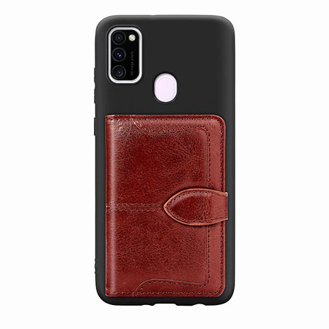 Funda Silicona Carcasa Ultrafina Goma con Magnetico S12D para Samsung Galaxy M30s Marron