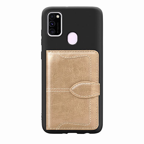 Funda Silicona Carcasa Ultrafina Goma con Magnetico S12D para Samsung Galaxy M30s Oro