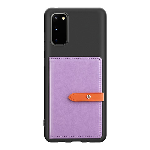 Funda Silicona Carcasa Ultrafina Goma con Magnetico S12D para Samsung Galaxy S20 5G Morado