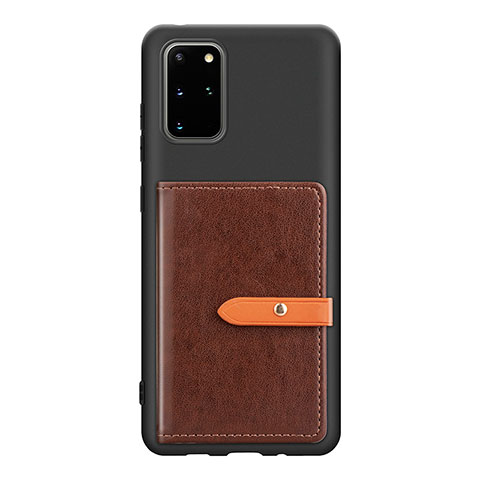 Funda Silicona Carcasa Ultrafina Goma con Magnetico S12D para Samsung Galaxy S20 Plus 5G Marron