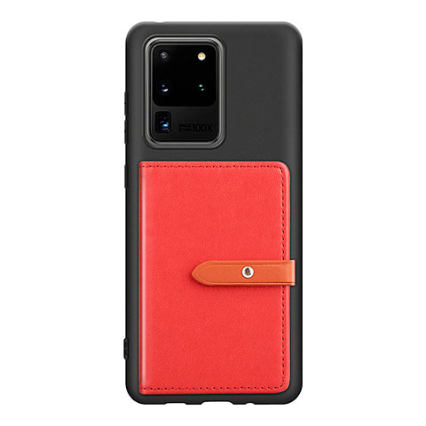 Funda Silicona Carcasa Ultrafina Goma con Magnetico S12D para Samsung Galaxy S20 Ultra Rojo