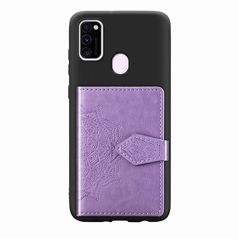 Funda Silicona Carcasa Ultrafina Goma con Magnetico S13D para Samsung Galaxy M21 Morado