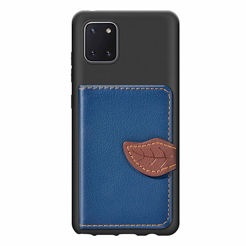 Funda Silicona Carcasa Ultrafina Goma con Magnetico S15D para Samsung Galaxy A81 Azul