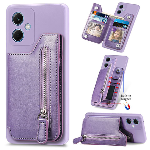 Funda Silicona Carcasa Ultrafina Goma con Magnetico SD1 para Xiaomi Redmi Note 12 5G Morado