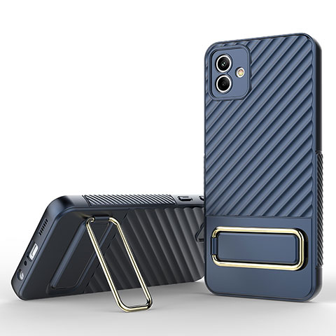 Funda Silicona Carcasa Ultrafina Goma con Soporte KC1 para Samsung Galaxy A04E Azul