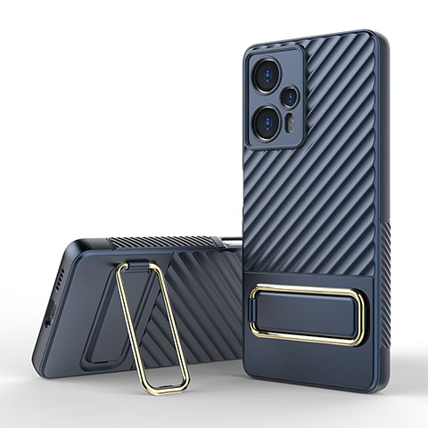 Funda Silicona Carcasa Ultrafina Goma con Soporte KC1 para Xiaomi Poco F5 5G Azul