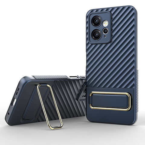 Funda Silicona Carcasa Ultrafina Goma con Soporte KC1 para Xiaomi Redmi Note 12 4G Azul