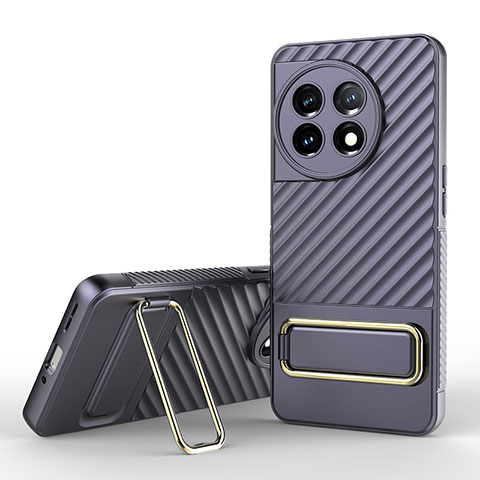 Funda Silicona Carcasa Ultrafina Goma con Soporte KC2 para OnePlus 11 5G Purpura Claro