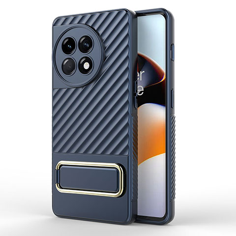 Funda Silicona Carcasa Ultrafina Goma con Soporte KC2 para OnePlus Ace 2 5G Azul