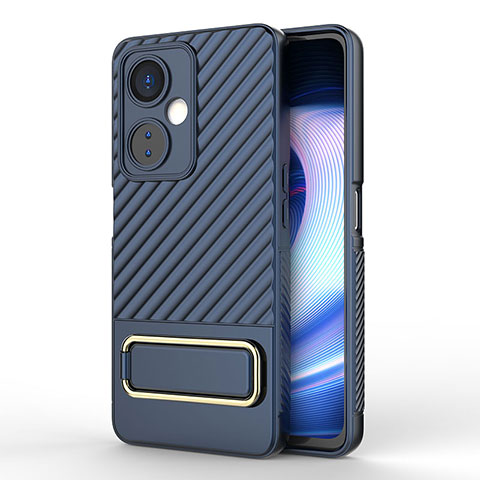 Funda Silicona Carcasa Ultrafina Goma con Soporte KC2 para OnePlus Nord CE 3 Lite 5G Azul