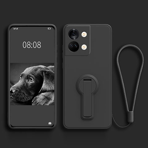 Funda Silicona Carcasa Ultrafina Goma con Soporte para OnePlus Nord 3 5G Negro