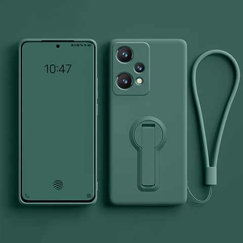 Funda Silicona Carcasa Ultrafina Goma con Soporte para OnePlus Nord CE 2 Lite 5G Verde Noche