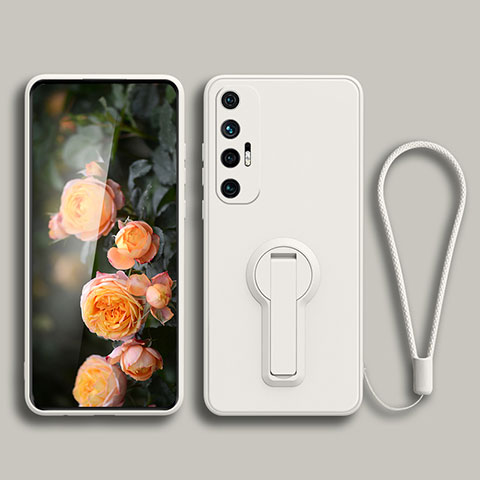 Funda Silicona Carcasa Ultrafina Goma con Soporte para Xiaomi Mi 10S 5G Blanco