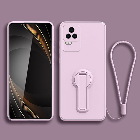 Funda Silicona Carcasa Ultrafina Goma con Soporte para Xiaomi Redmi K50 Pro 5G Purpura Claro