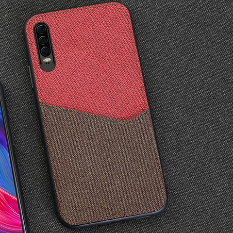 Funda Silicona Carcasa Ultrafina Goma Frontal y Trasera 360 Grados M01 para Huawei P30 Rojo