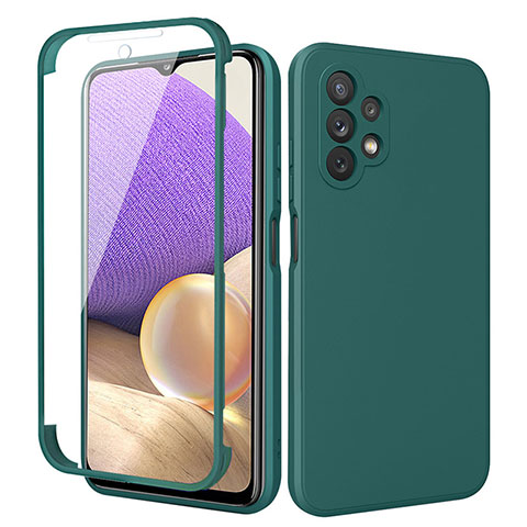 Funda Silicona Carcasa Ultrafina Goma Frontal y Trasera 360 Grados MJ1 para Samsung Galaxy A32 5G Verde