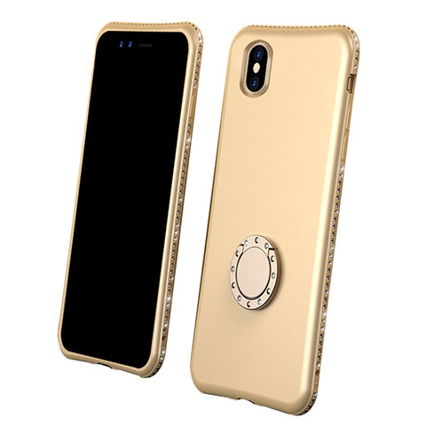 Funda Silicona Carcasa Ultrafina Goma Frontal y Trasera 360 Grados para Apple iPhone Xs Oro