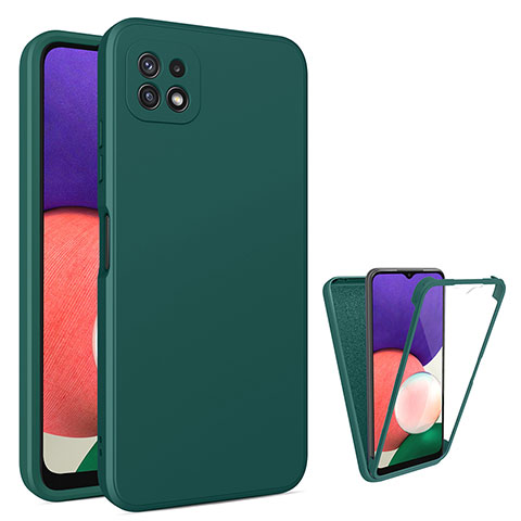 Funda Silicona Carcasa Ultrafina Goma Frontal y Trasera 360 Grados para Samsung Galaxy A22s 5G Verde